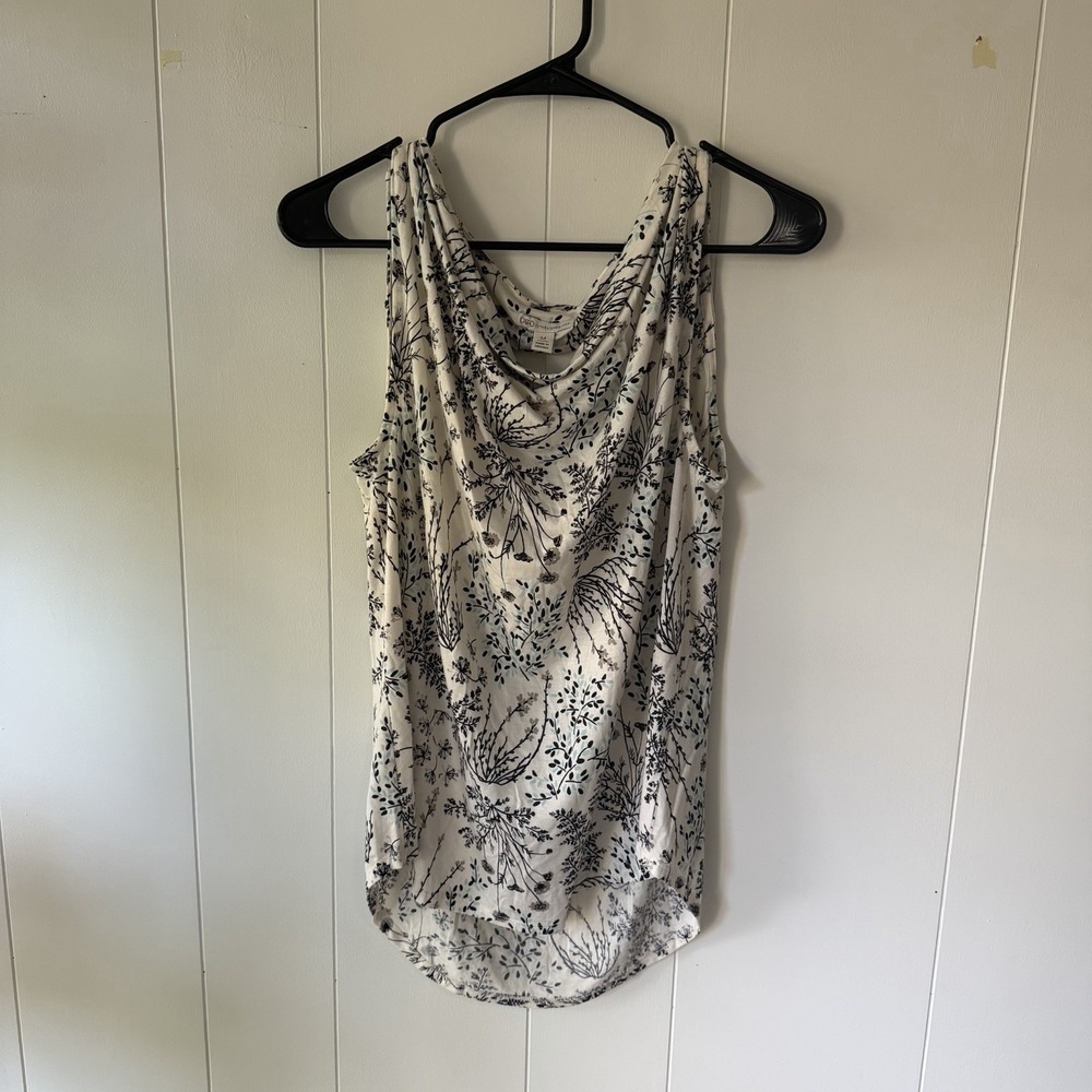 Cato Women's Medium Floral Cowl Neck Keyhole Back Sleeveless Top NWT